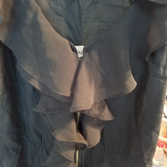 GAP Black Sleeveless Ruffle Front Dress Sz 6P - Picture 2 of 5